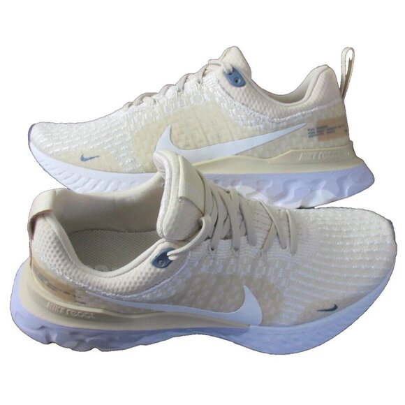 Women's Nike React Infinity Run FK3 Running Shoes Oatmeal White Purple Sizes NIB - Picture 1 of 5